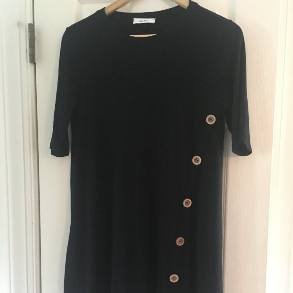 Black Stretchy T-shirt Dress